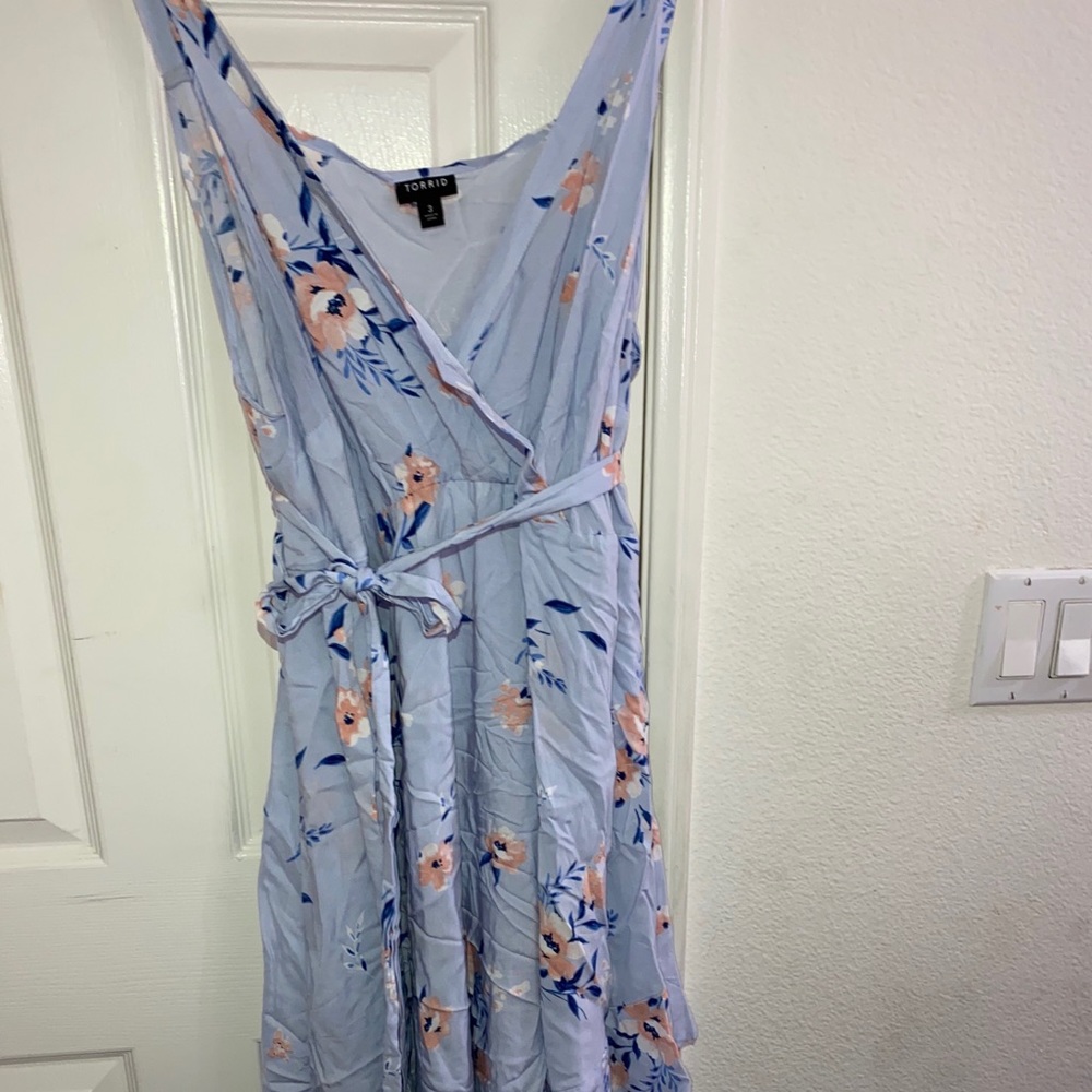 plus size wrap dress with floral print